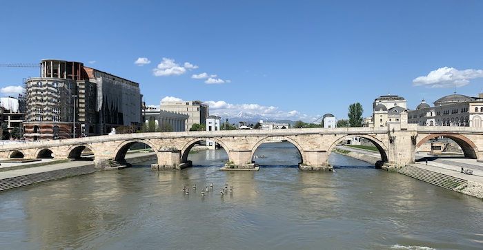 The infamous Stone Bridge of Skopje
