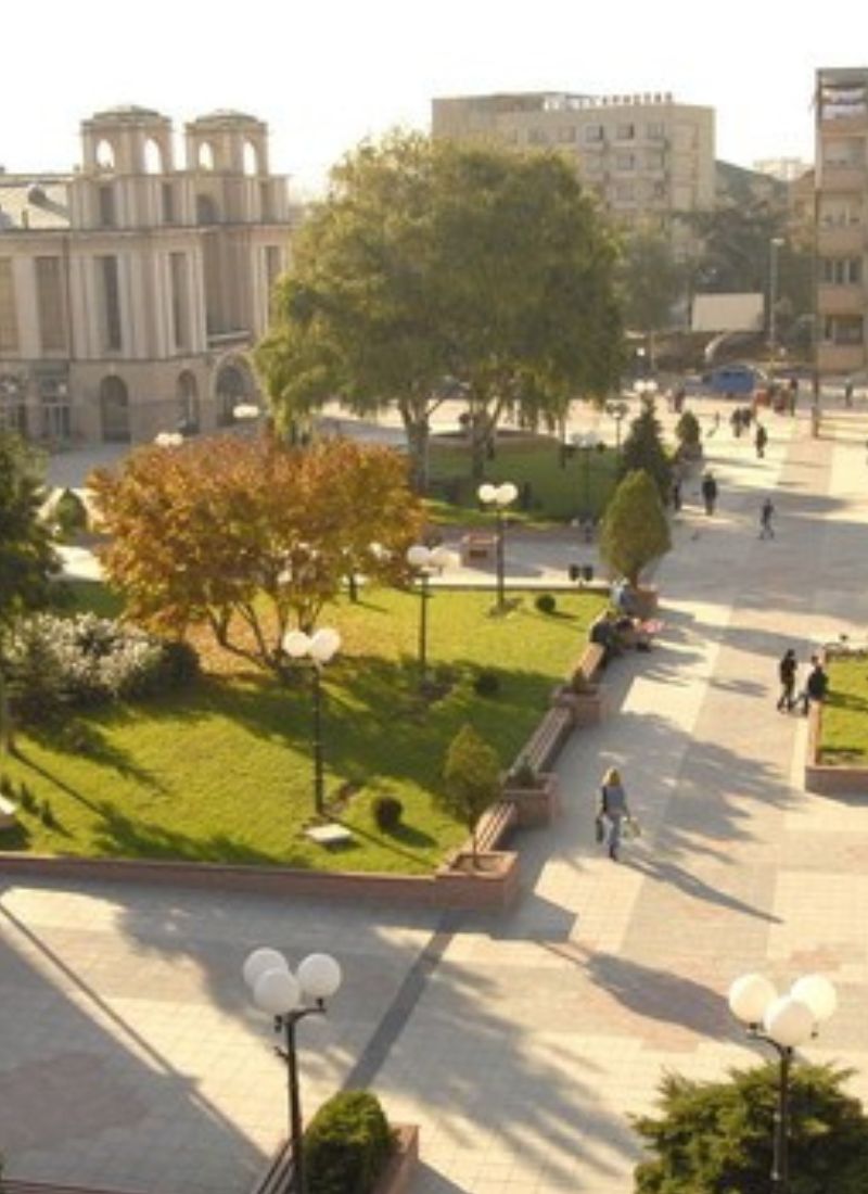 A birds eye view of Kumanovo's main square