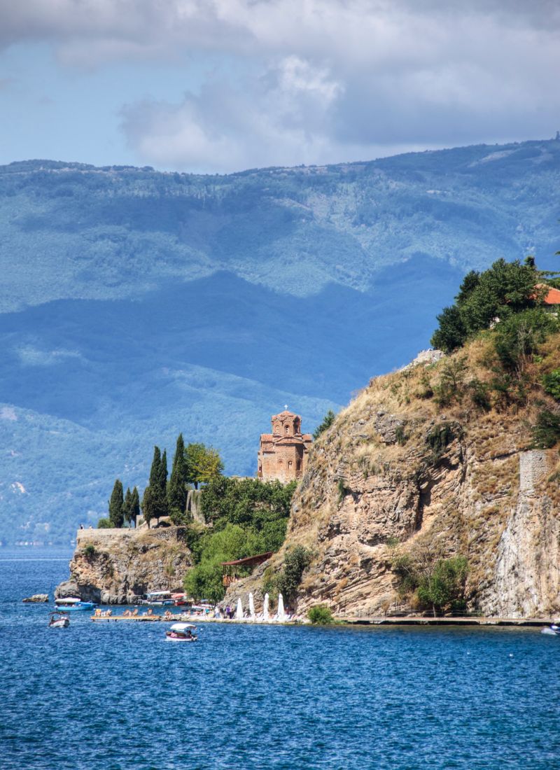 A picture of Ohrid showing the lake