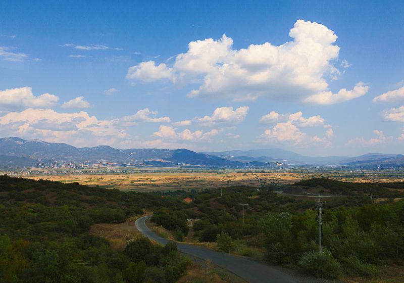 A view of the beautiful mountains and valleys in North Macedonia