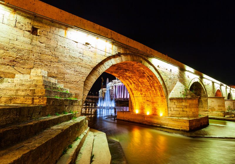 stone bridge in skopje