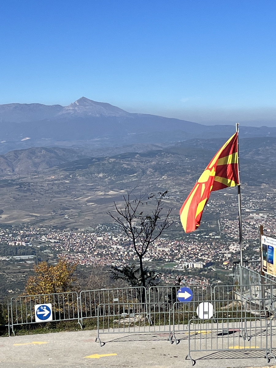 the flag on mount vodno