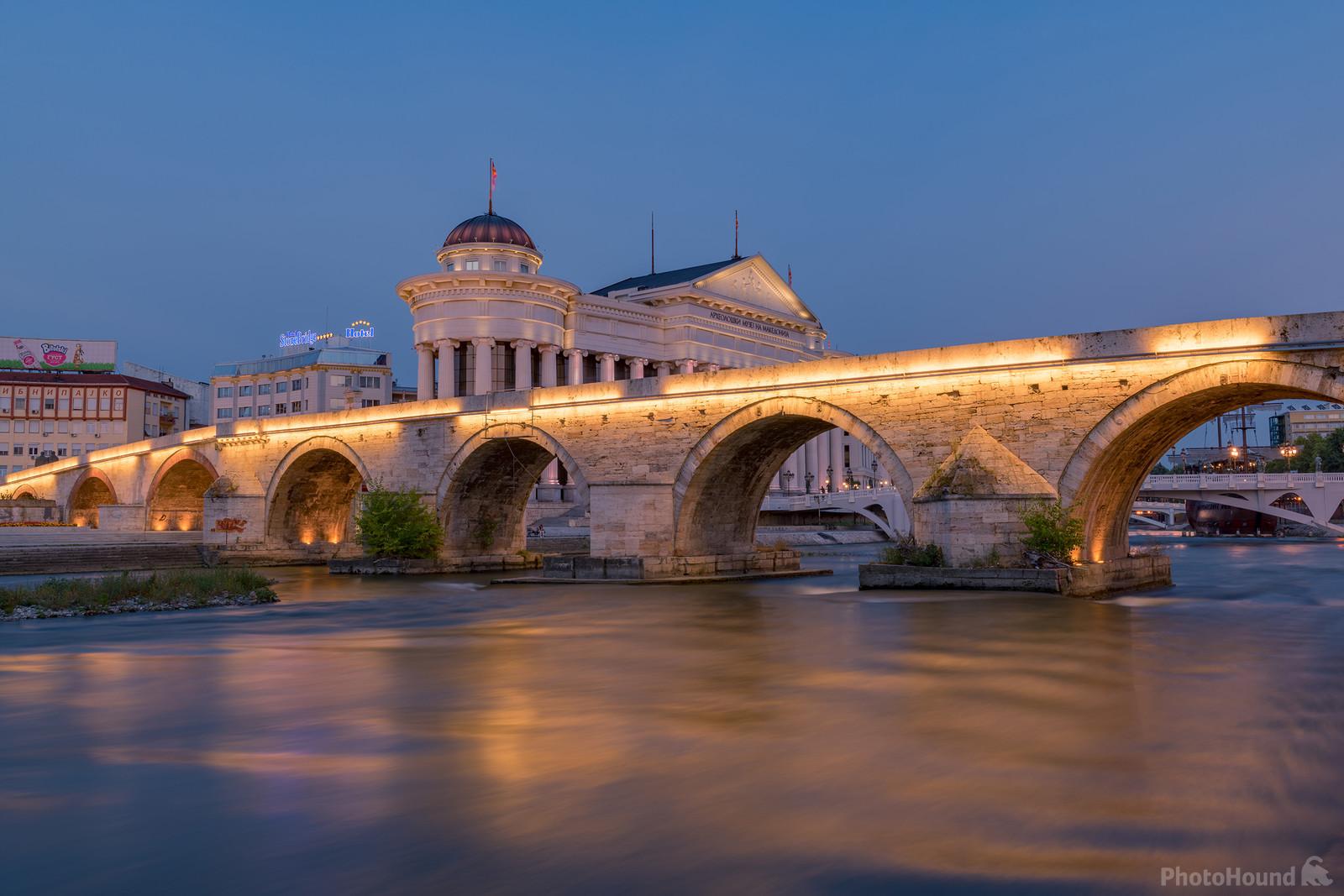 stone bridge sunset