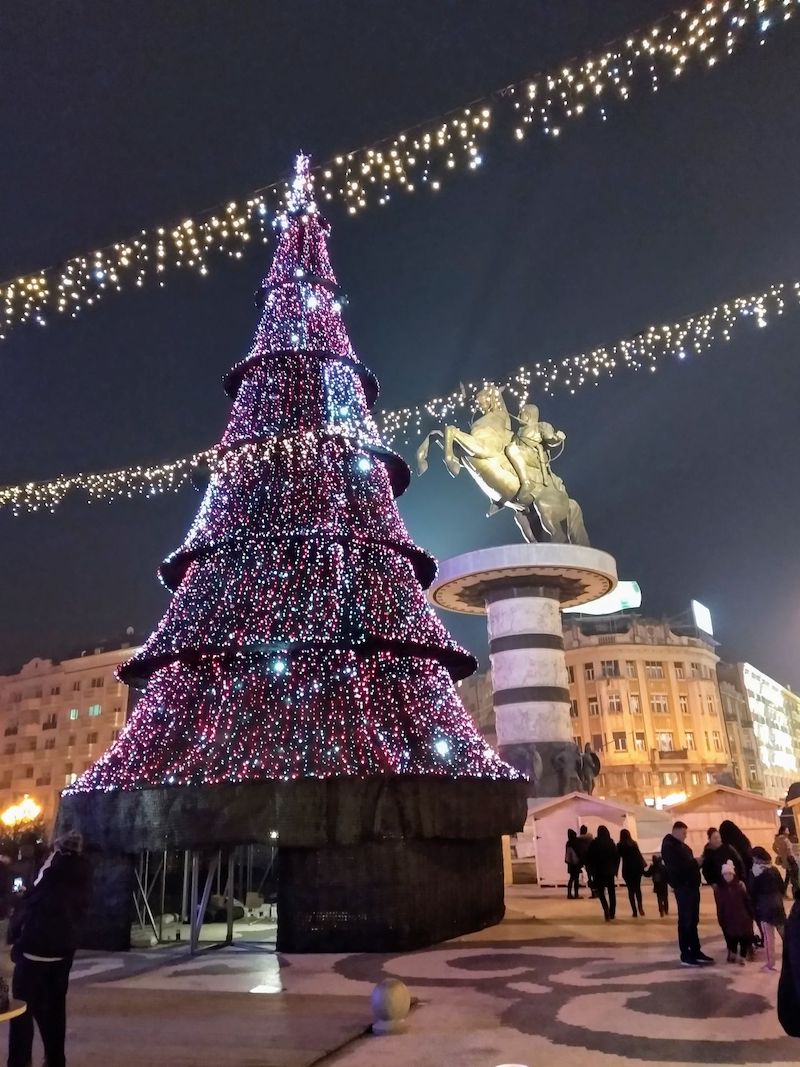 Christmas Decoration at Skopje's main Square
